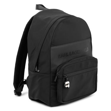 KARL LAGERFELD Backpack para niño negra logo al tono
